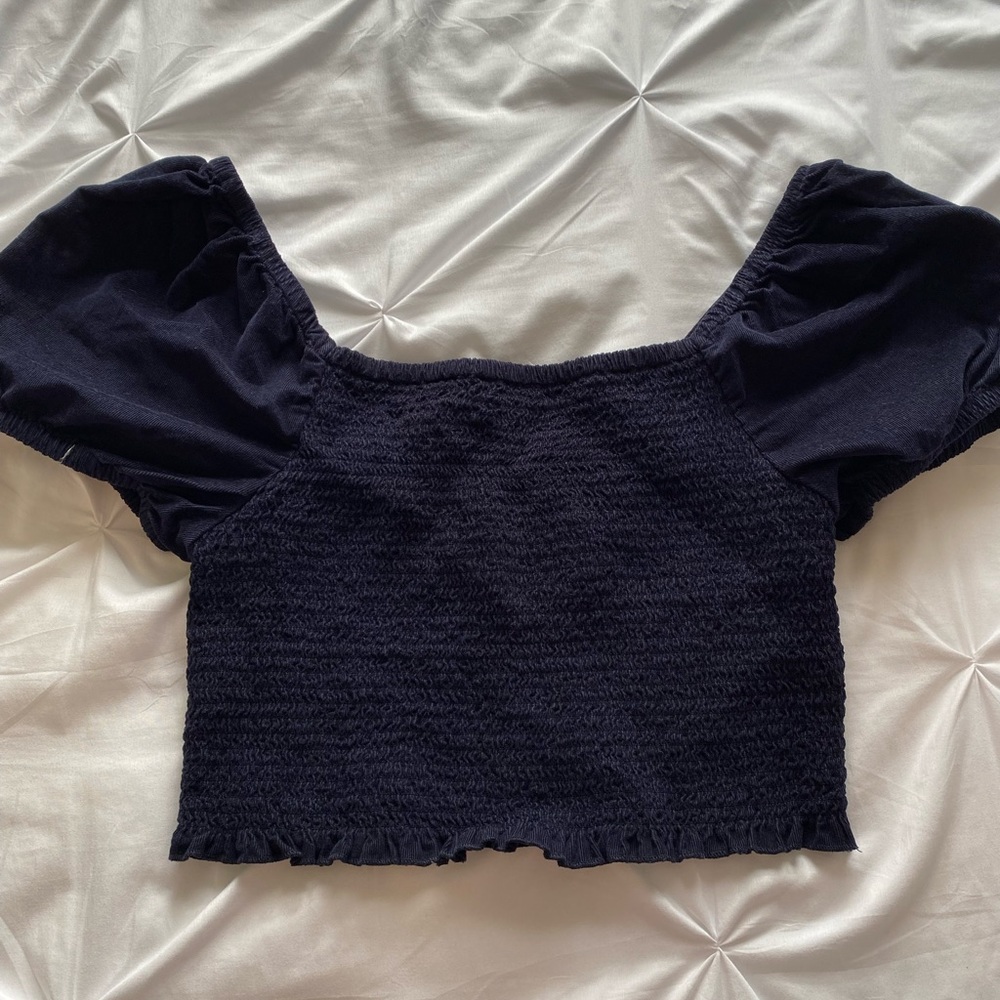 Off the shoulder cropped top